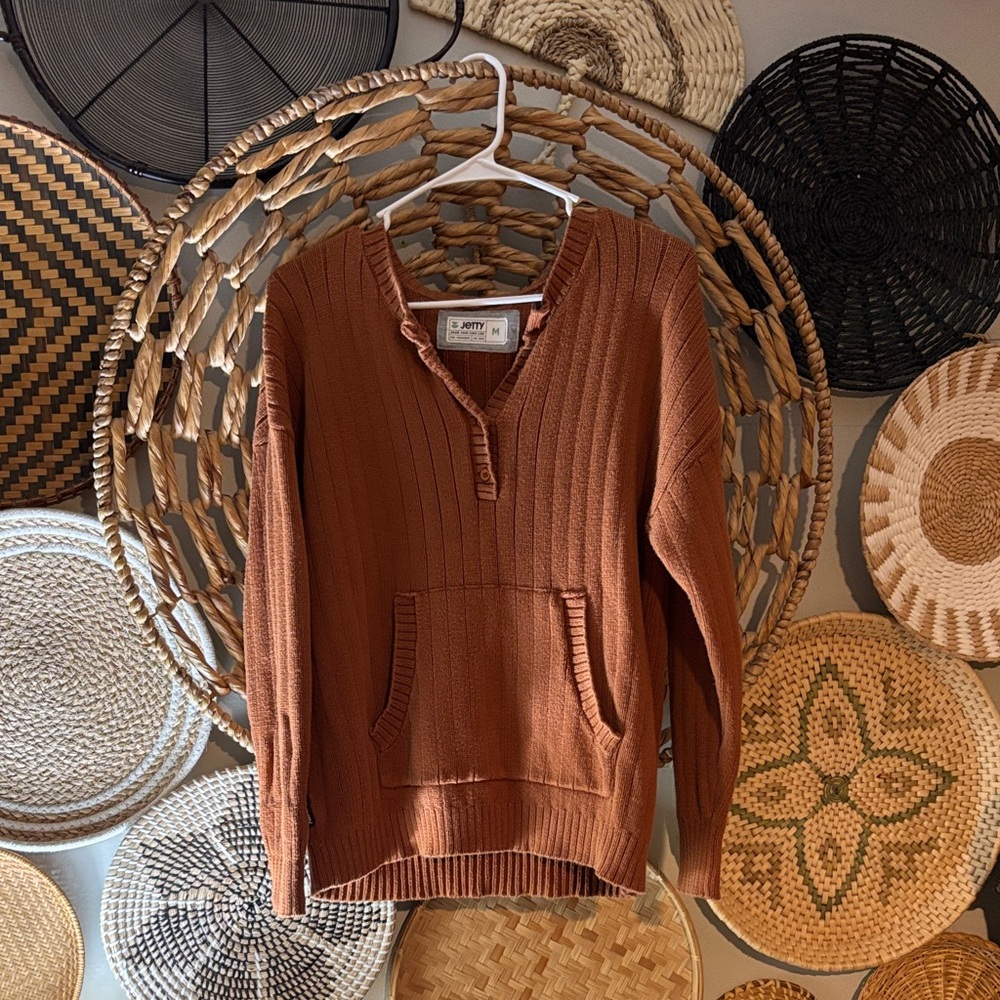 Women's Jetty Burnt Orange Sweater - Cozy Knit